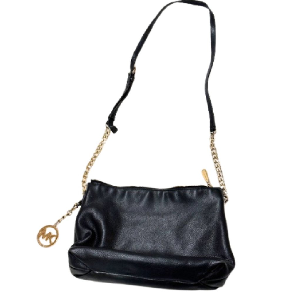 Michael Kors Black Leather Crossbody purse